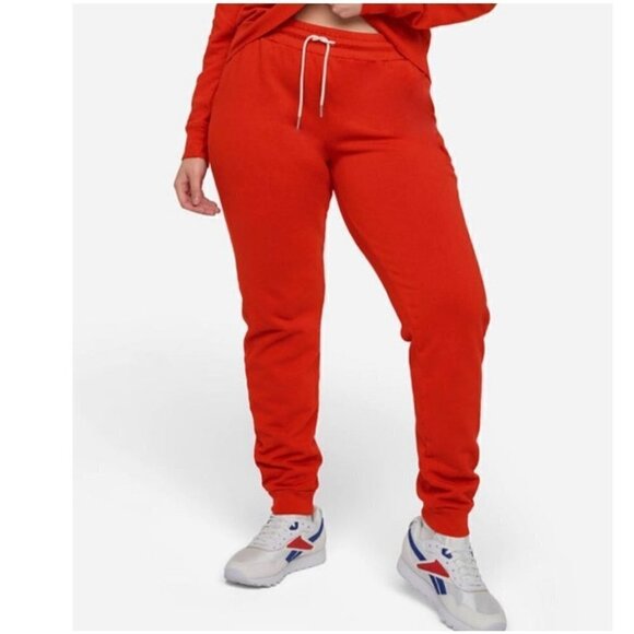 NEW MATE the Label Red Organic Terry Classic Jogger - 2X - Picture 1 of 8